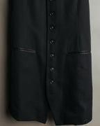 -SPECIAL- “Y’s” 90’s long tailored leather-trimmed vest