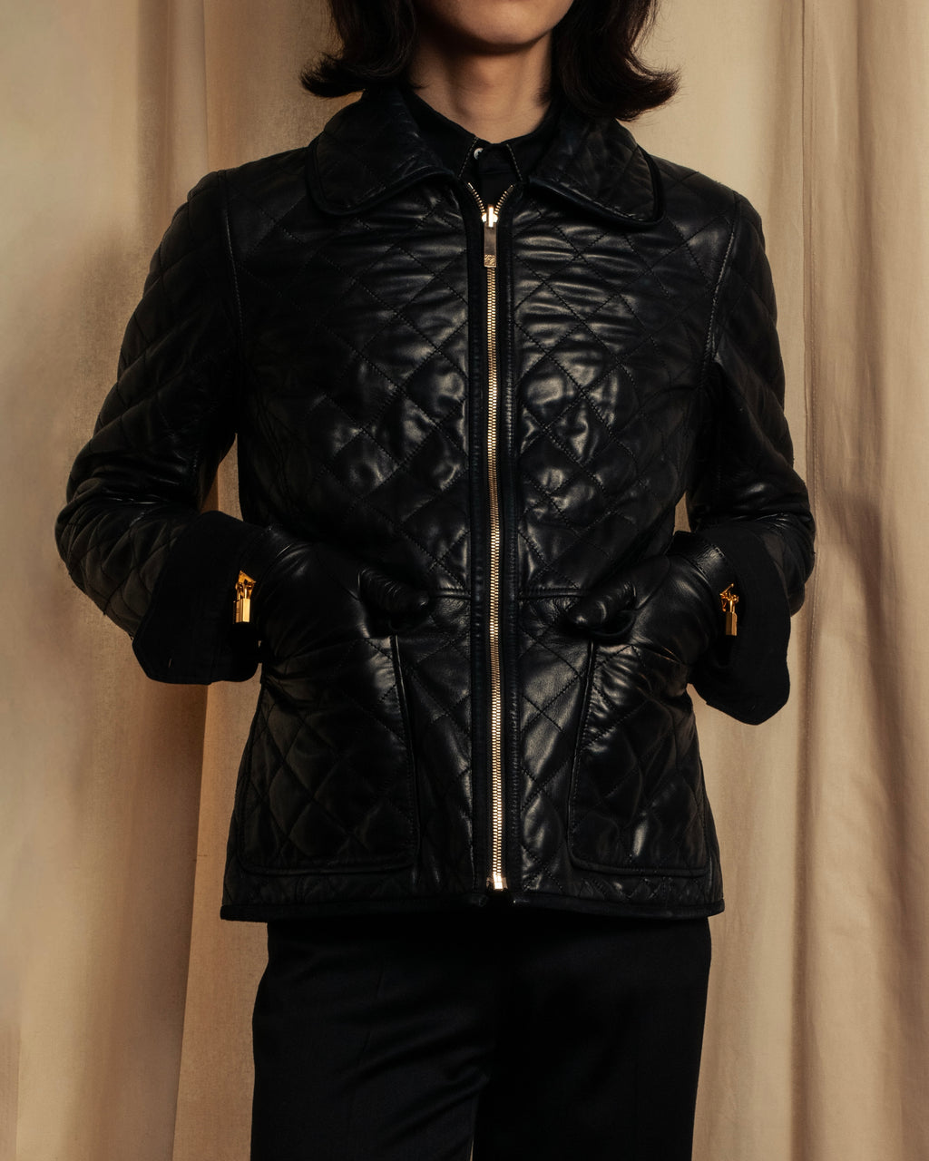 -SPECIAL- "LOEWE" 2009-2013's Quilted design reversible lambskin jacket