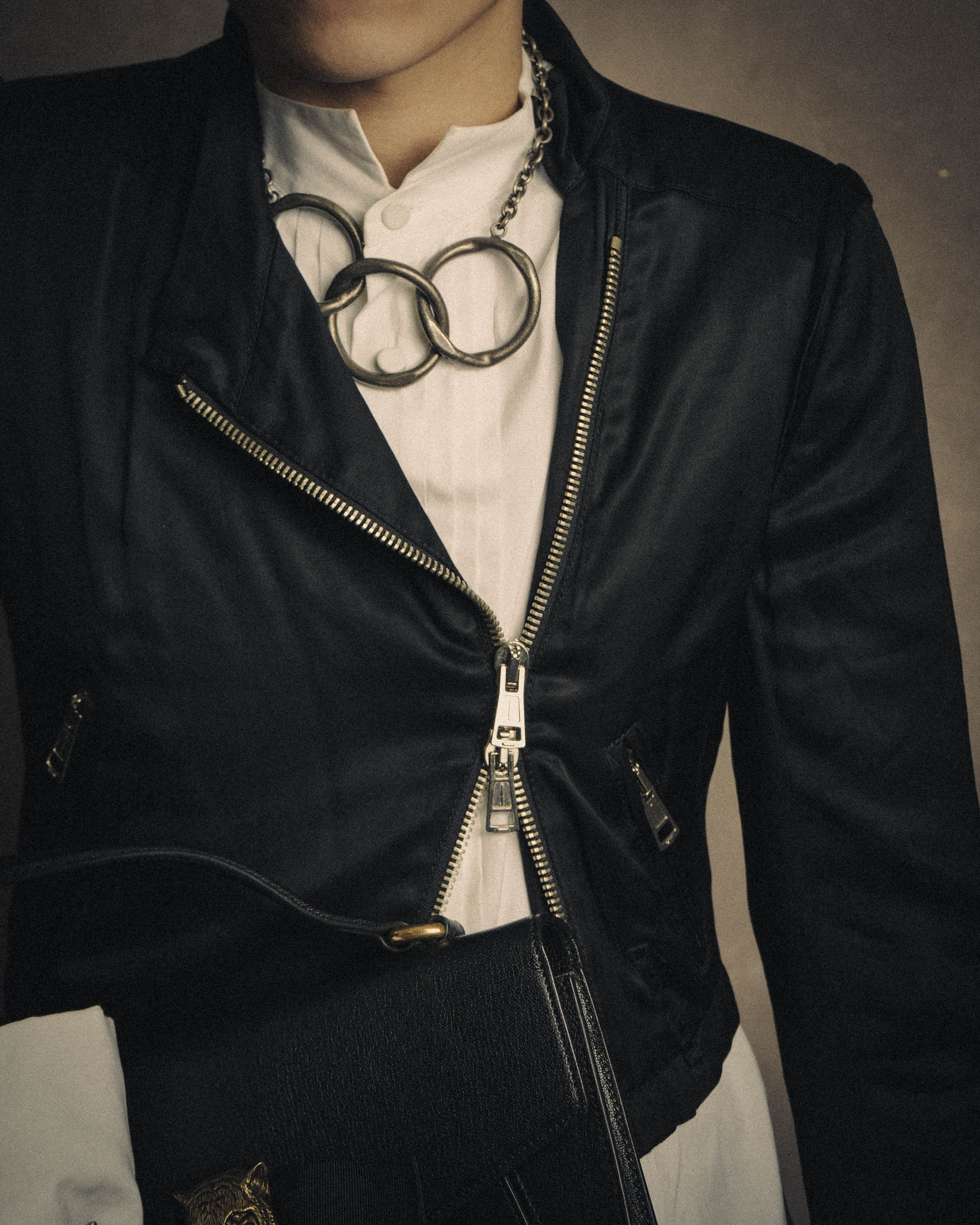 -SPECIAL- “Jean Paul Gaultier” 90’s-00’s sculptural metal ring necklace