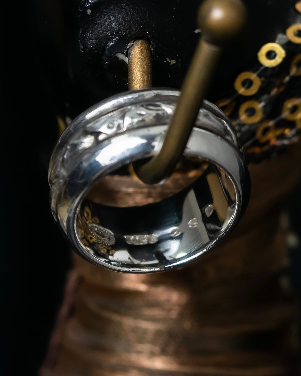 “Georg Jensen” 3 Layered Circle Silver Ring