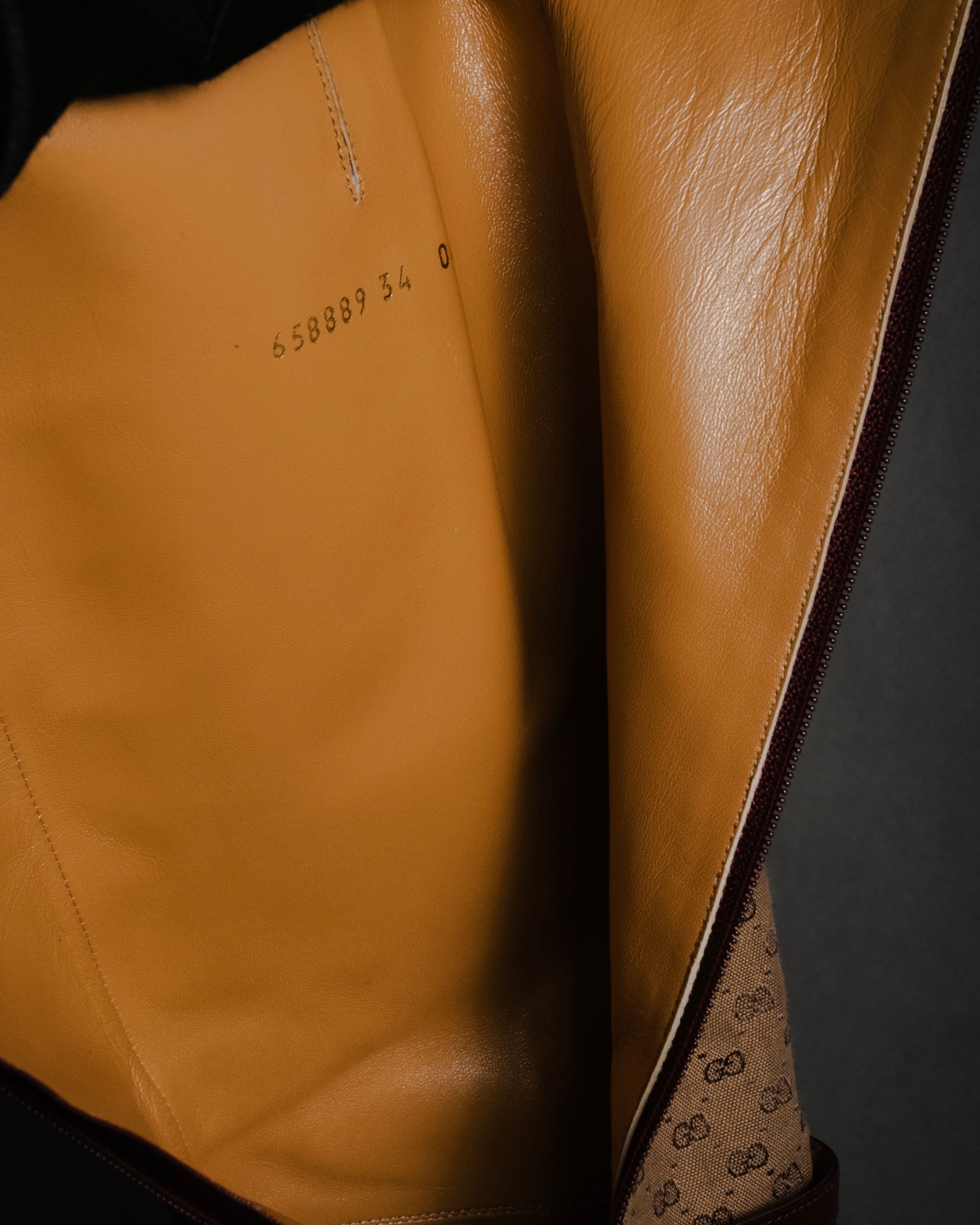 "GUCCI" 20’s archive canvas panel jockey boots