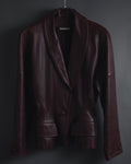 "LOEWE" 80’s-90’s nappa leather shawl-collar jacket