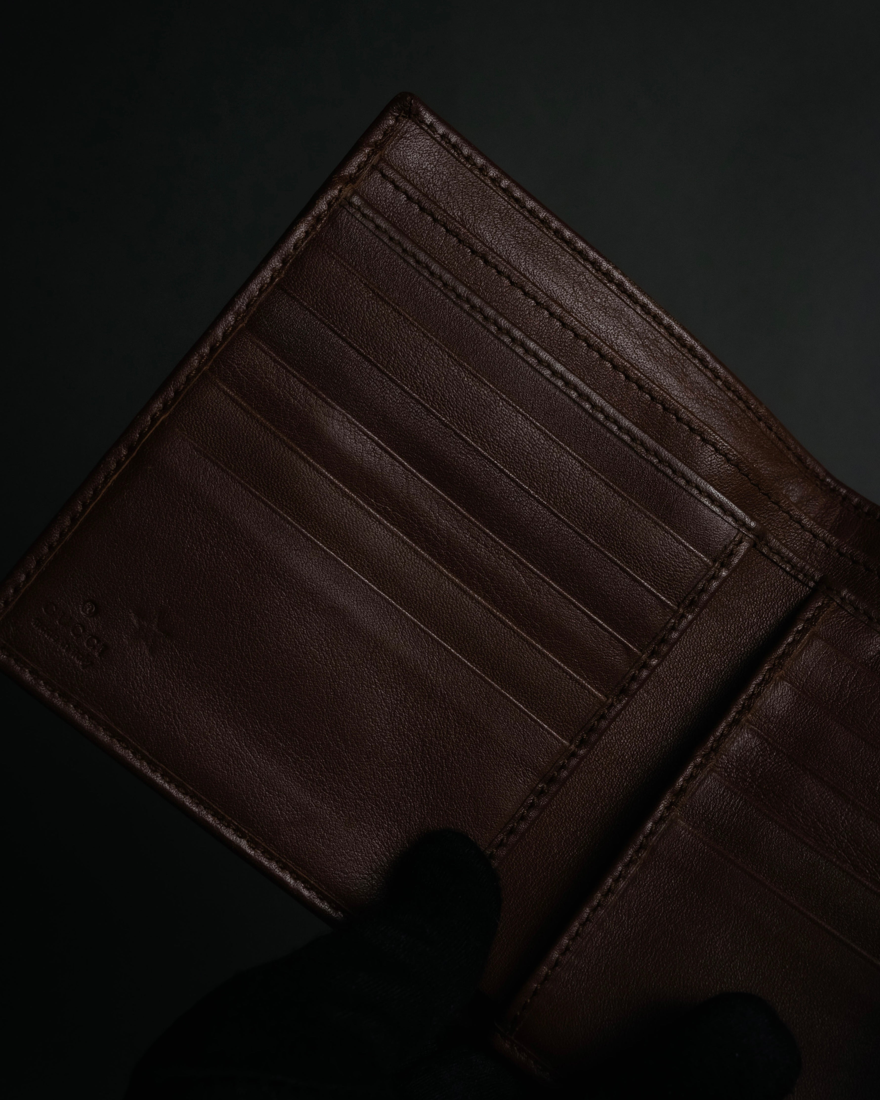 “GUCCI” 00’s GG denim script logo wallet