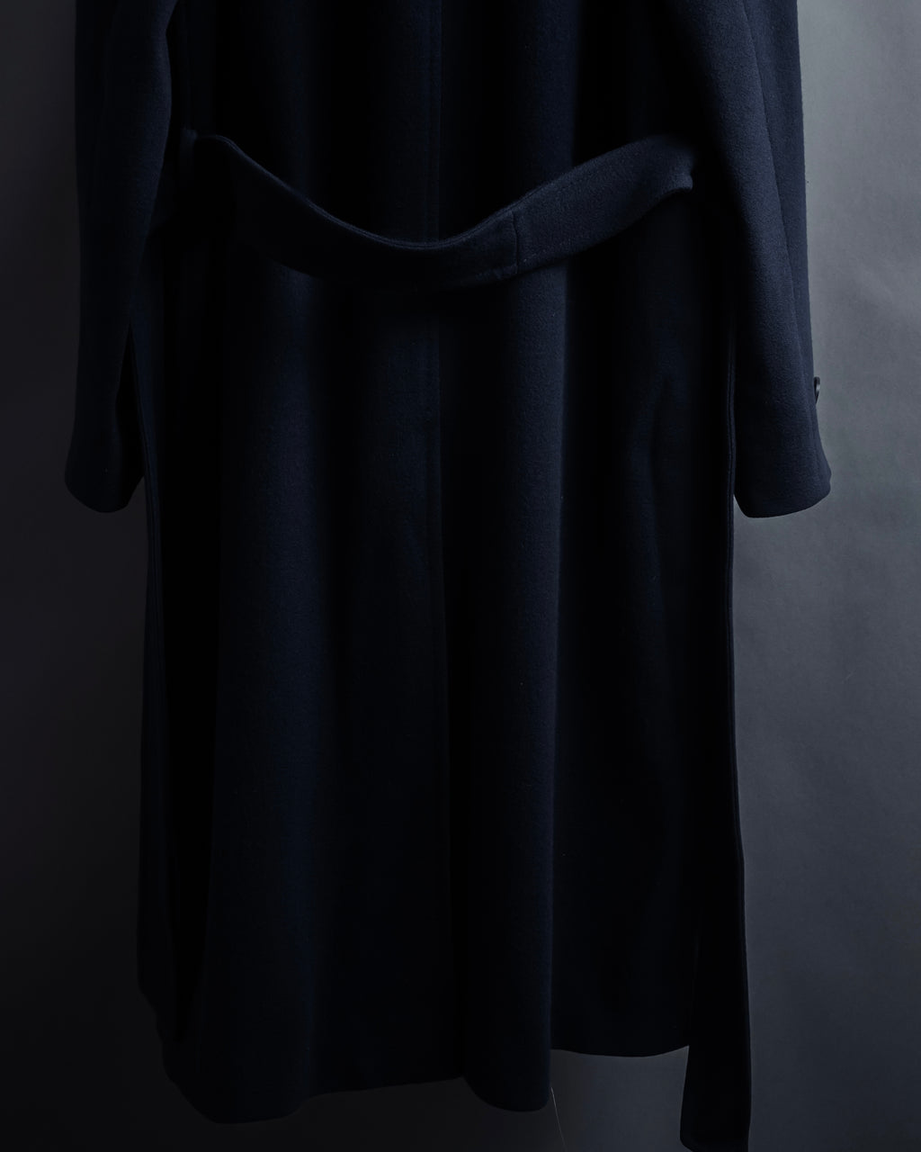 -SPECIAL- "CARUSO"
 Fur collar design belted melton coat