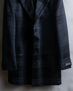 Vintage geometric check oversized tailored jacket