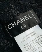 -SPECIAL- “CHANEL” 05Spring black tweed fringe necktie