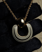 "Christian Dior" Arch motif top gold tone necklace