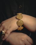 -SPECIAL- “YVES SAINT LAURENT” 80’s-90’s Lava texture statement bracelet
