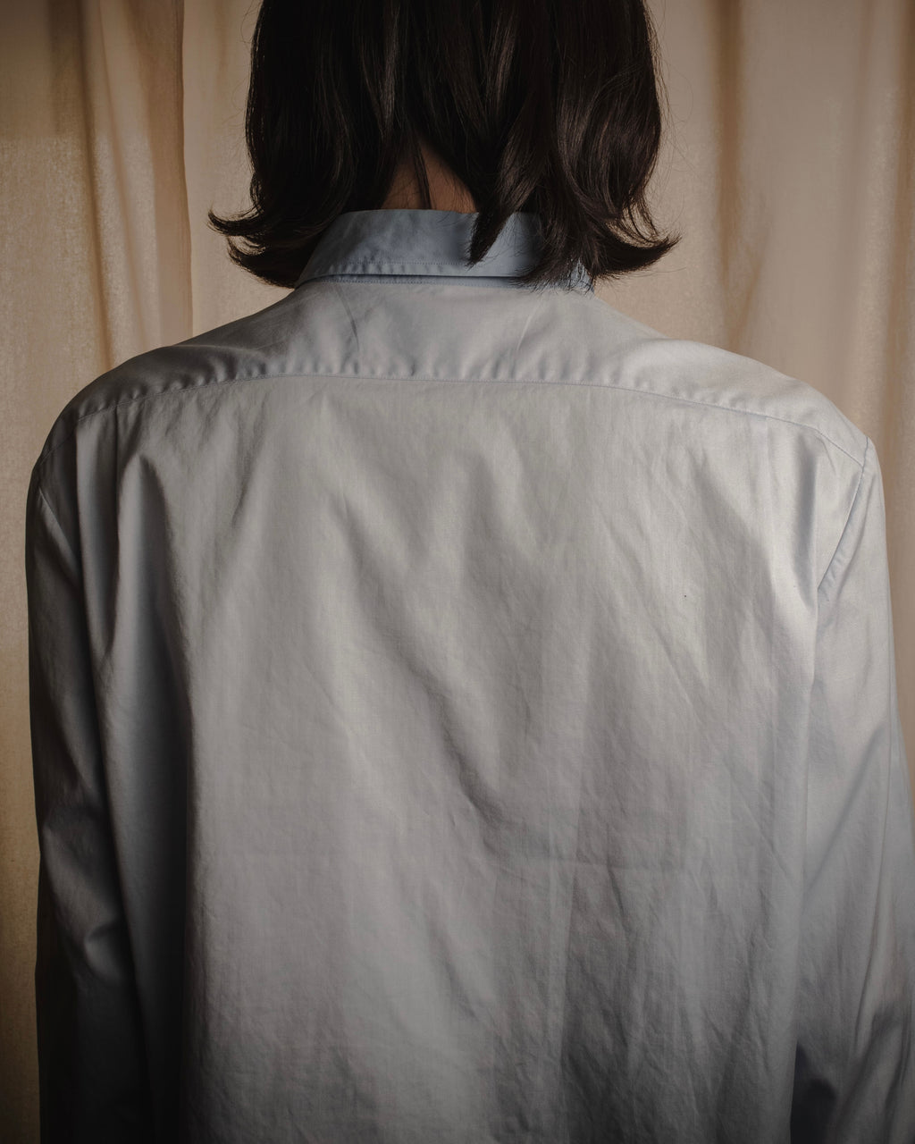 "GUCCI" Michele design tonal contrast-collar classic dress shirt