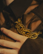-SPECIAL- “Christian Dior” 70’s-90’s Sculptural openwork gold tone chain bracelet