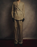 -SPECIAL- "HERMÈS" 90's-00's Wool silk tailored asymmetrical setup suit