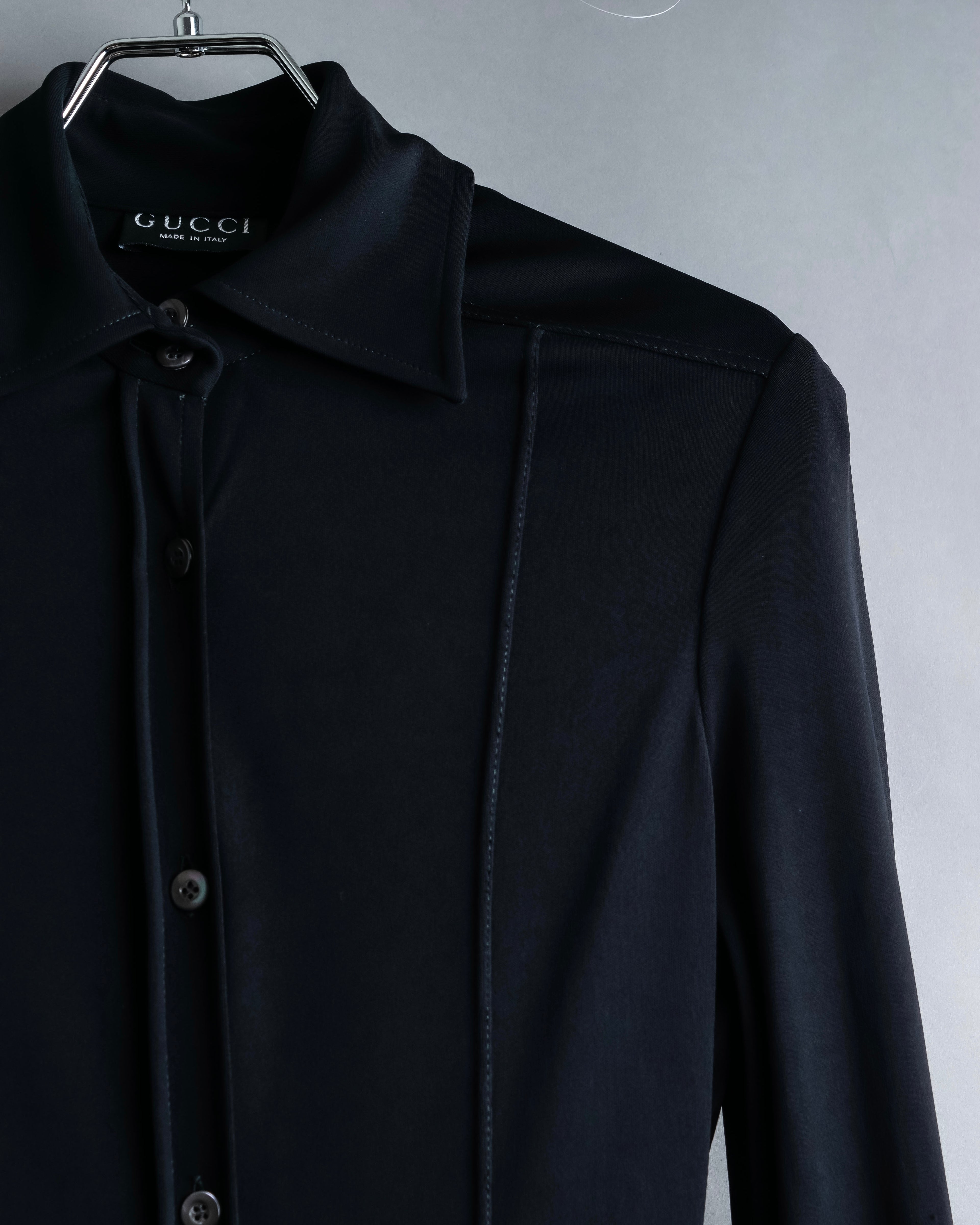 "GUCCI" Drawstring design pintuck long shirt