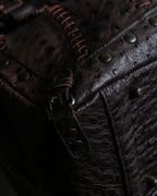 "Vintage JRA standard ostrich leather bag"