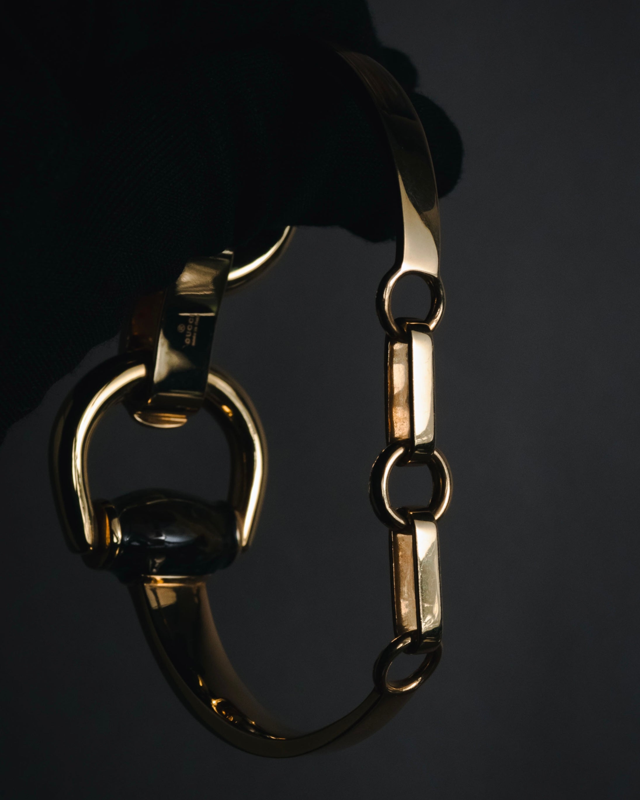 "GUCCI" 00’s Oversized horsebit link bracelet