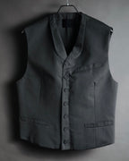 “PRADA” 2012SS poplin minimalist tailored gilet