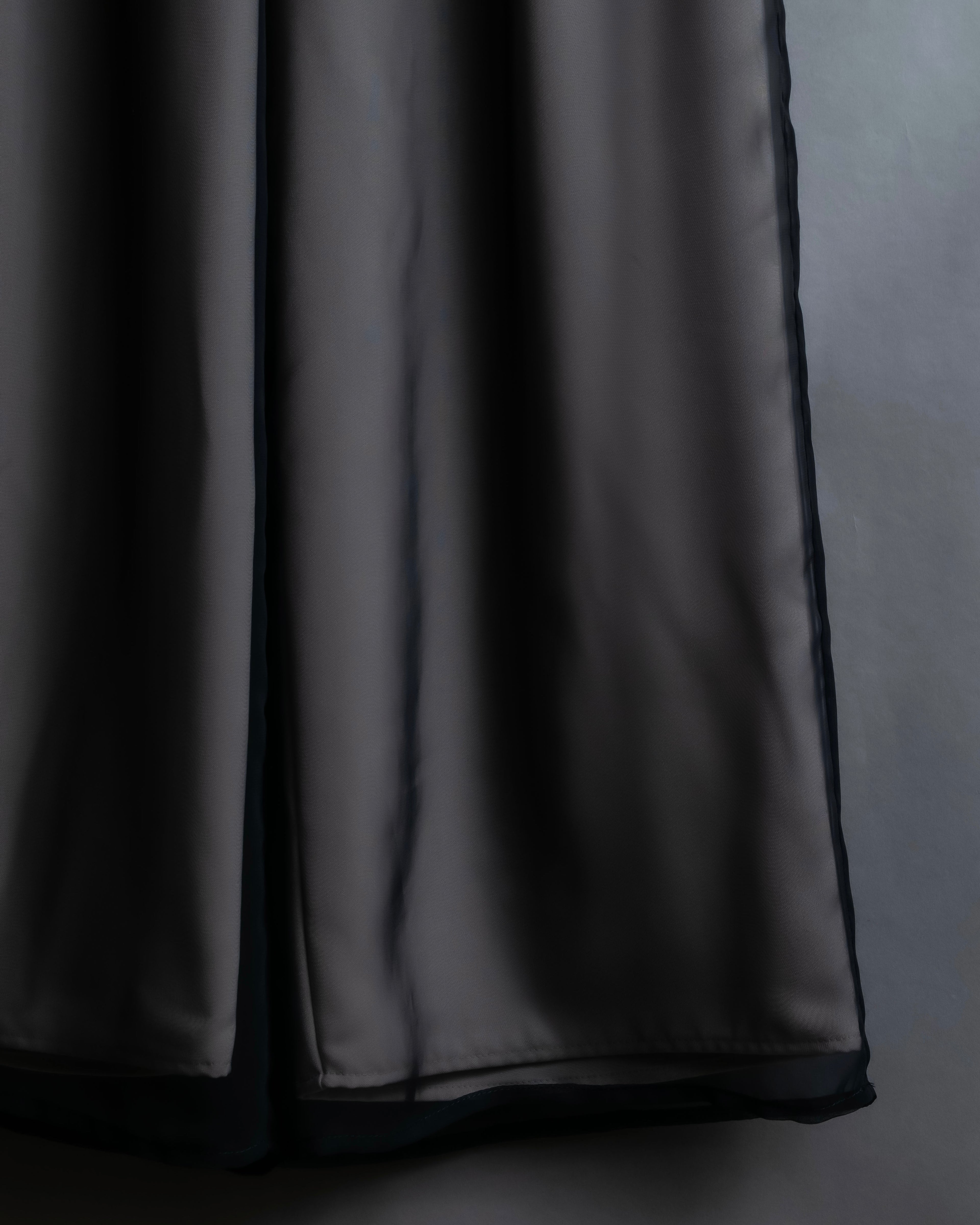 "LANVIN en Bleu" Sheer layered sarouel wide pants