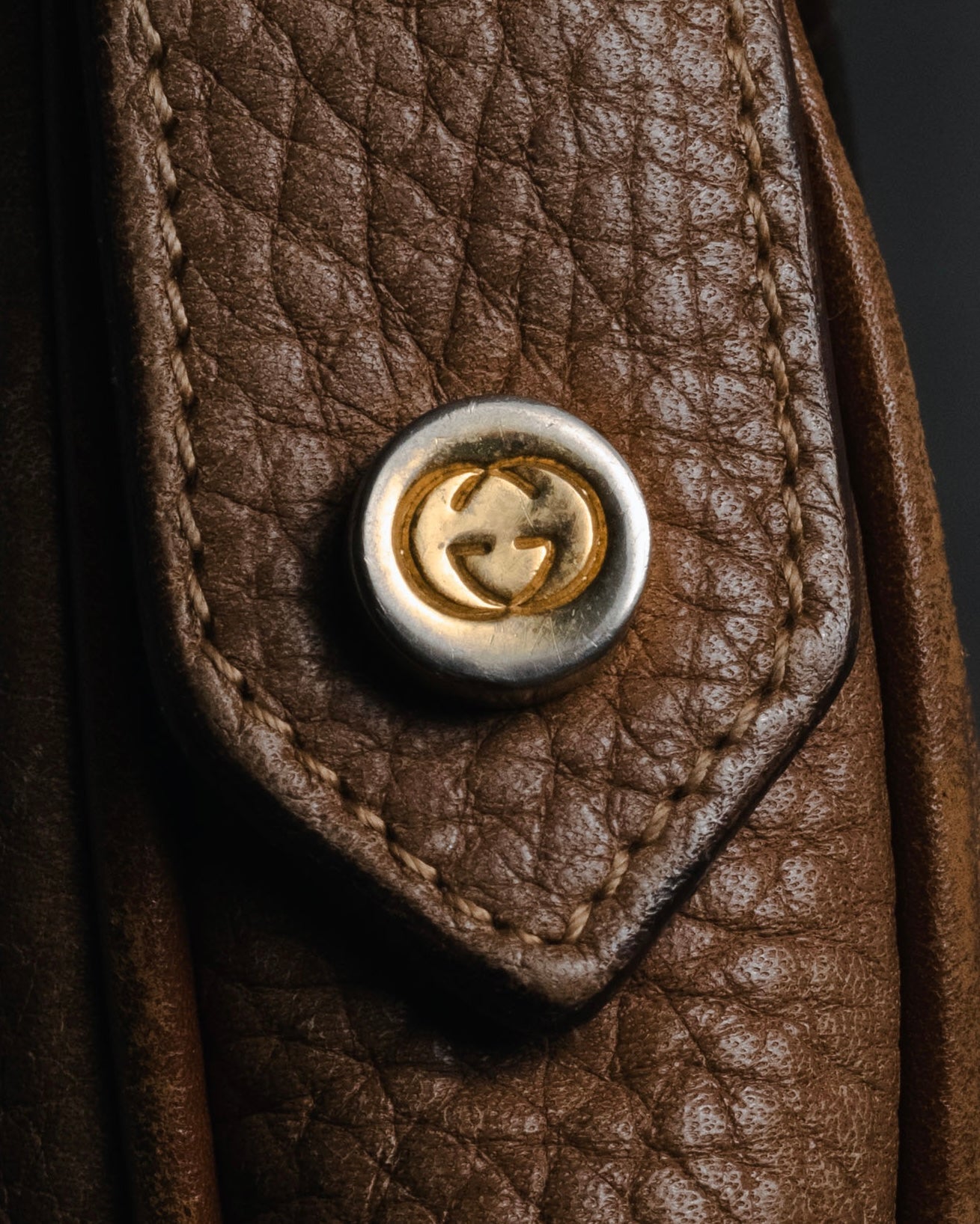 –SPECIAL– "GUCCI" 70’s pigskin horsebit piston hobo bag