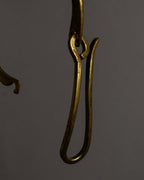 "STUDEBAKER" S-hook curved design gold brass bracelet