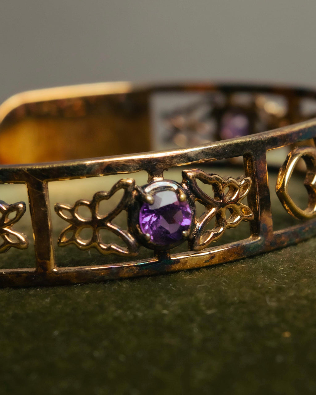 “Hanae Mori” 1989 Butterfly sterling cuff bangle