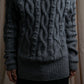 "JEAN PAUL GAULTIER" Cable knit design hooded pullover