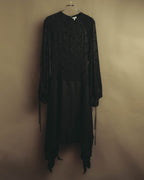 –SPECIAL– “LOEWE” 10’s-20’s Floral jacquard gathered long dress