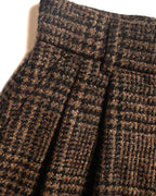 Dolce & Gabbana/ Check Patterned Culotte Shorts Brown