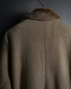 -SPECIAL- "LOEWE" 90's-10's Fur collar cordero lambskin long coat