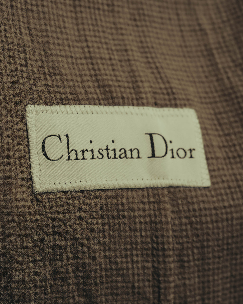 “Christian Dior” 90’s-00’s Fine-check wool three-button tailored jacket