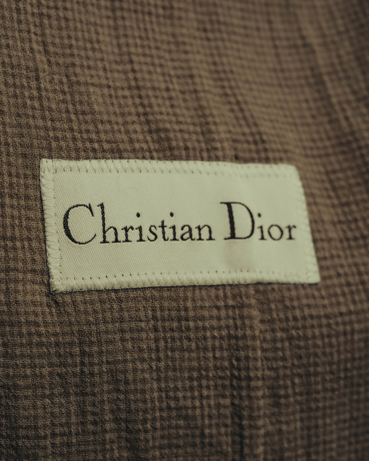 “Christian Dior” 90’s-00’s Fine-check wool three-button tailored jacket