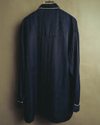 "Yves Saint Laurent" 90's-00's Herringbone silk pajama shirt