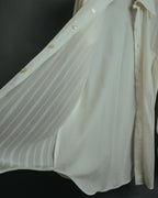 -MOOD Vintage Collections- 70’s-80’s Sheer stripe long point collar shirt
