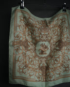 “HERMES” 90’s les tuileries silk twill carré scarf