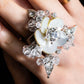 "Dior" Sways among the plants flower motif ring