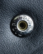 "Dior" Logo engraved bi-fold leather wallet