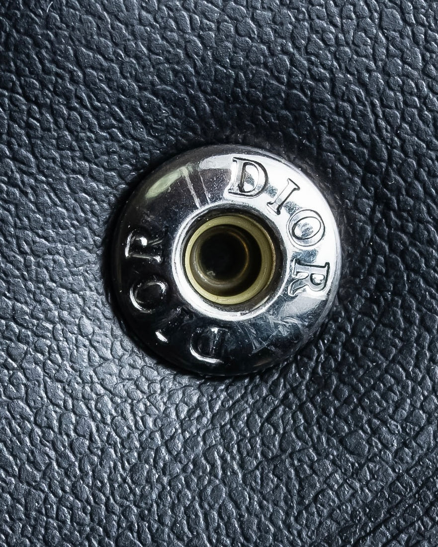 "Dior" Logo engraved bi-fold leather wallet