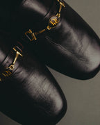 “Christian Dior” 80’s-90’s Leather bit mule slippers