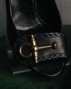 “GUCCI” 90’s-00’s Horsebit open toe pumps