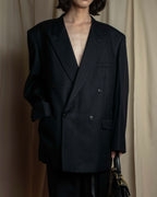 "YVES SAINT LAURENT" 00's shadow stripe pattern beautiful tailoring set up