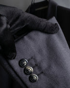 Vintage shoulder construction peak lapel tailored jacket