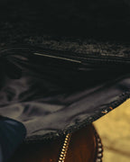 "VALENTINO" 80's-90's Ornately embroidered velvet chain shoulder bag