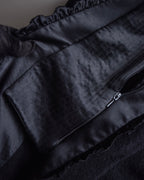 "GIANFRANCO FERRE" Structured wool satin ruffle inner detail set up