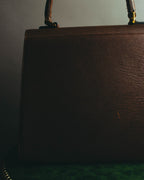 "Valentino Garavani" 80's-90's Classic box leather top-handle handbag