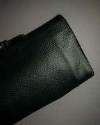 "E. MARINELLA Sottobraccio" Slide closure design 2way leather bag