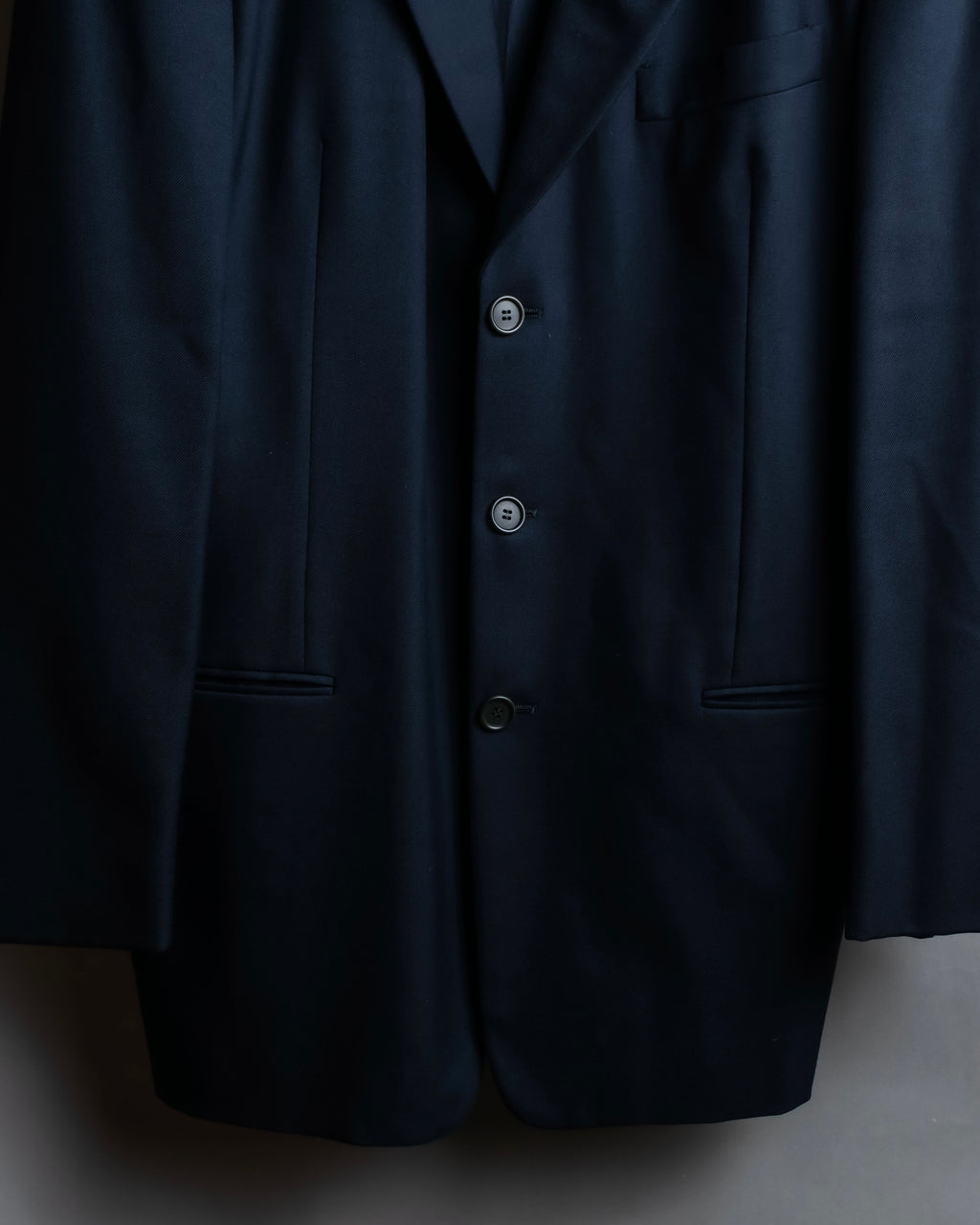 "GIORGIO ARMANI" Long length tailored jacket and wide tapered slacks set up