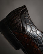 “DOLCE&GABBANA” 2008–2014 Exotic leather and intrecciato oxford shoes