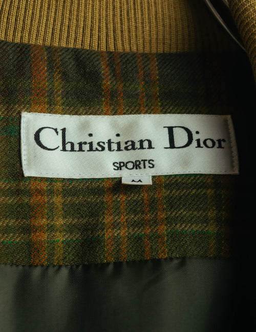 "Christian Dior" 80's-90's Wool plaid blouson and trousers set