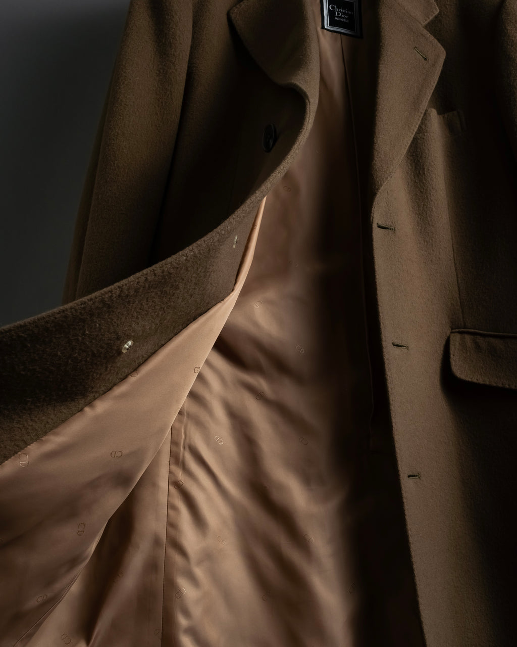 "CHRISTIAN DIOR MONSIEUR" 80's-90's Classic tailored wool melton chester coat
