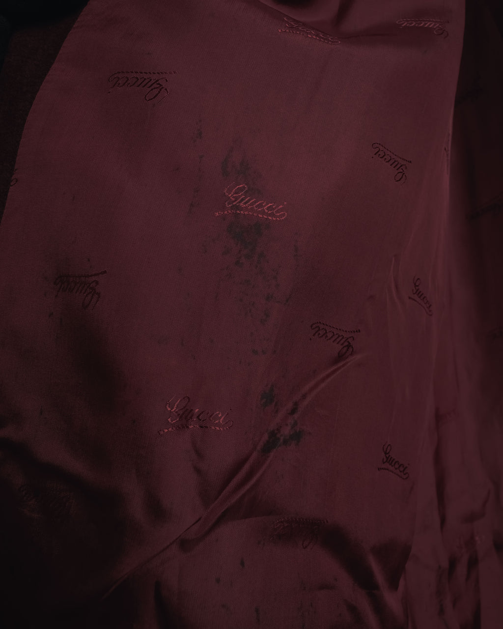 -SPECIAL- "GUCCI" 70’s Suede leather round collar coat