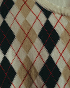 “BURBERRY LONDON” 00’s-10’s argyle cotton cardigan＆vest