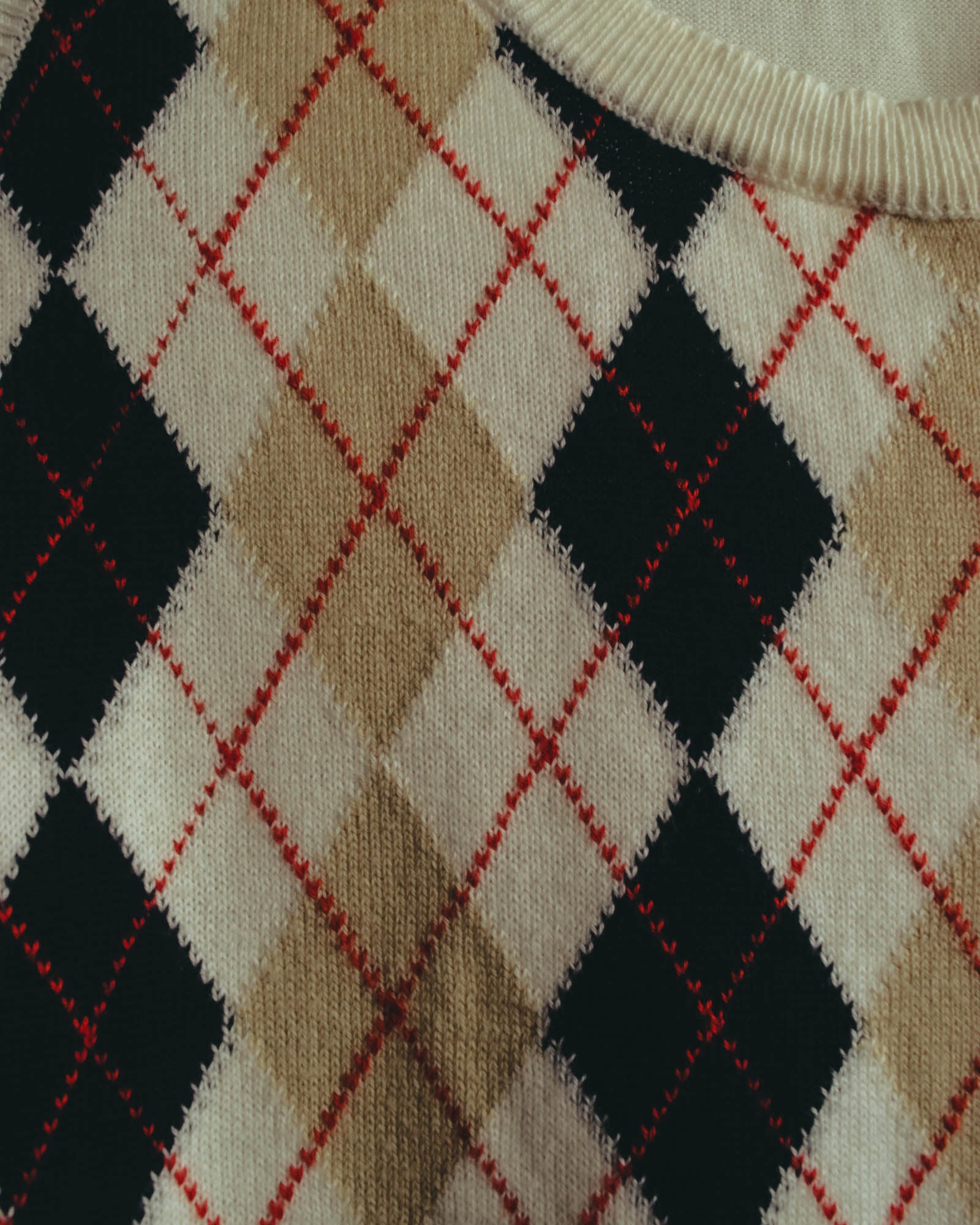 “BURBERRY LONDON” 00’s-10’s argyle cotton cardigan＆vest